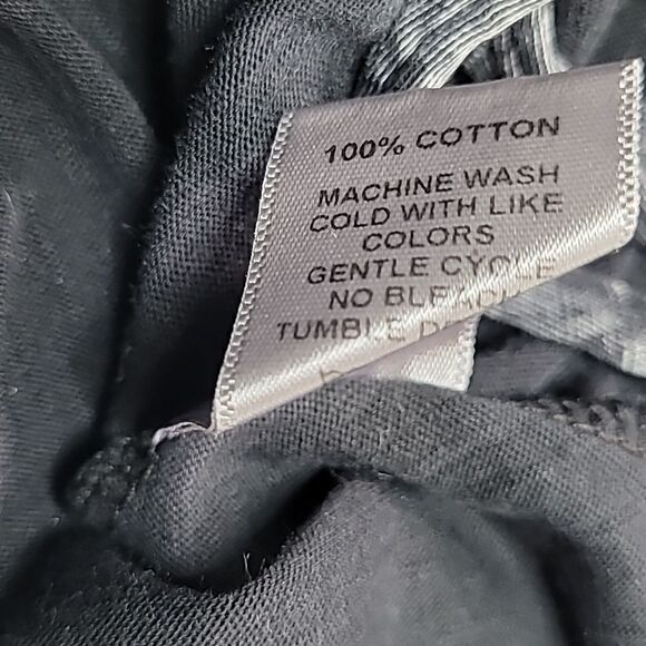 Jess & Jane American Flag Acid Wash Fringe Long Sleeve Top Size Small - Picture 8 of 8